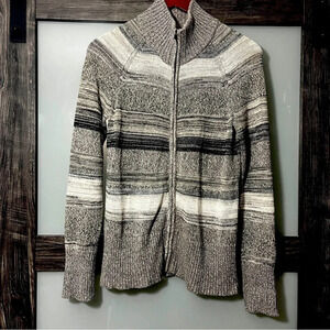Eddie Bauer Grandmacore Women's PM Cotton Sweater Cardigan Chunky Full Zip